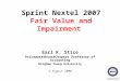 Sprint Nextel 2007 Fair Value and Impairment Earl K. Stice PricewaterhouseCoopers Professor of Accounting Brigham Young University 3 August 2008