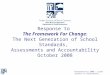 Response to The Framework For Change: The Next Generation of School Standards, Assessments and Accountability October 2008 Presented Oct 2008 – plans subject