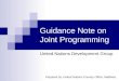 Guidance Note on Joint Programming United Nations Development Group Prepared by: United Nations Country Office, Maldives