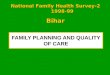 FAMILY PLANNING AND QUALITY OF CARE National Family Health Survey-2 1998-99 Bihar