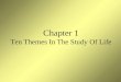 Chapter 1 Ten Themes In The Study Of Life. Hierarchy of Organization Atoms Molecules Organelles Cells Tissues Organs Systems Organism Population Community