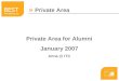 » Private Area Private Area for Alumni January 2007 Anna @ ITC