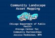 Community Landscape Asset Mapping Chicago Department of Public Health Chicago Center for Community Partnerships Jessica Hooberman, MPH