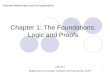 Chapter 1: The Foundations: Logic and Proofs Discrete Mathematics and Its Applications CSE 211 Department of Computer Science and Engineering, CUET 1