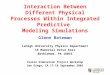 Interaction Between Different Physical Processes Within Integrated Predictive Modeling Simulations Glenn Bateman Lehigh University Physics Department 16
