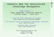 AIFB 1 Semantic Web for Generalized Knowledge Management Rudi Studer 1, 2, 3 Siggi Handschuh 1, Alexander Maedche 2, Steffen Staab 1, 3, York Sure 1 1