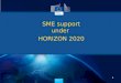 Research and Innovation Research and Innovation SME support under HORIZON 2020 1