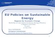 1 EU Policies on Sustainable Energy Regions for Economic Change Workshop on Low-Carbon Economy: Energy Efficiency in Regions and Cities Brussels 21 May