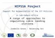 International Telecommunication Union HIPSSA Project Support for Harmonization of the ICT Policies in Sub-Sahara Africa A range of approaches to regulating
