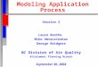 Modeling Application Process Session 2 Laura Boothe Mike Abraczinskas George Bridgers NC Division of Air Quality Attainment Planning Branch September 30,