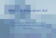 Ethics in Education Act Florida Department of Education Office of Professional Practices Services