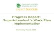 Every student. every classroom. every day. Progress Report: Superintendents Work Plan Implementation Wednesday, May 13, 2009