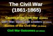 Causes of the Civil War (15 slides) The Civil War (1861-1865) Battles of the Civil War (15 slides) Civil War: Sides and Leaders (15 slides) Civil War Outcomes