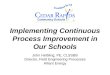 Implementing Continuous Process Improvement in Our Schools John Helbling, PE, CLSSBB Director, Field Engineering Processes Alliant Energy