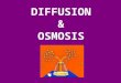 DIFFUSION & OSMOSIS. Cell membranes are permeable (having pores or openings) to water, therefore, the environment the cell is exposed to can have a dramatic