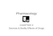 Pharmacology CHAPTER 3 Sources & Bodily Effects of Drugs