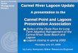 Carmel River Lagoon Update A presentation to the Carmel Point and Lagoon Preservation Association Monterey Peninsula Water Management District Status of