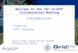 Welcome to the 20 th GridPP Collaboration Meeting Introduction Timeline STFC Problems Steve Lloyd, Chair of the GridPP Collaboration Board