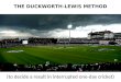 THE DUCKWORTH-LEWIS METHOD (to decide a result in interrupted one-day cricket) 