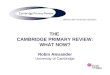 THE CAMBRIDGE PRIMARY REVIEW: WHAT NOW? Robin Alexander University of Cambridge