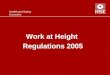 Work at Height Regulations 2005 Health and Safety Executive