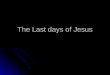 The Last days of Jesus. Jesus enters Jerusalem Jesus rode into Jerusalem on a donkey to show he was one of the people not a king on a horse but a simple