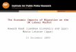 The Economic Impacts of Migration on the UK Labour Market Howard Reed (Landman Economics and ippr) Maria Latorre (ippr) 15 December 2009