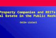 Property Companies and REITs: Real Estate in the Public Markets Colin Lizieri