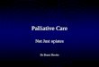 Palliative Care Not Just opiates Dr Bruce Davies