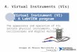 Gruppo di Misure Meccaniche e Termiche UNIBS - DIMI A. Virtual Instruments (VIs) The appearance and operation of VIs imitate physical instruments, such