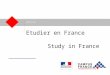CampusFrance Etudier en France Study in France Faculty of Electrical Engineering, February 6th 2014