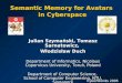 Semantic Memory for Avatars in Cyberspace Julian Szymański, Tomasz Sarnatowicz, Włodzisław Duch Department of Informatics, Nicolaus Copernicus University,