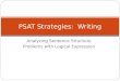 Analyzing Sentence Structure Problems with Logical Expression PSAT Strategies: Writing