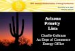 Arizona Priority Lists Charlie Gohman Az Dept of Commerce Energy Office