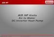 1 Copyright Riello S.p.A. - Confidential AIR HP Edit by: Marketing Riello Export AIR HP Riello Air to Water DC-Inverter Heat Pump