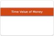 Time Value of Money. Objectives Calculate the future value of a dollar amount that you save today Calculate the present value of a dollar amount that