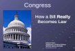 Congress How a Bill Really Becomes Law Artemus Ward Department of Political Science Northern Illinois University aeward@niu.edu