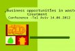 Business opportunities in waste treatment Conference -Tel Aviv 14.06.2012