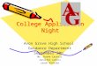 College Application Night Avon Grove High School Guidance Department September 30 th Mr. Duane Carroll Jennifer Lubins Jason Winkler