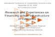 Research and Experiences on Financing Urban Infrastructure in Indonesia Ibnu Syabri Research Center for Environment, Regional Development, and Infrastrucure