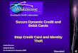 Securing the Worlds Information Secure Dynamic Credit and Debit Cards Stop Credit Card and Identity Theft Andre Brisson Stephen Boren Co founders/ Co