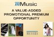 A VALUE-ADDED PROMOTIONAL PREMIUM OPPORTUNITY. MARKET TRENDS CDs are becoming music delivery dinosaurs- consumers much prefer to get their selections