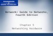 Network+ Guide to Networks, Fourth Edition Chapter 5 Networking Hardware