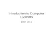 Introduction to Computer Systems CCE 1011. INPUT Human/Machine Interface DATA Organisation Access Analysis Computation Synthesis PROCESSING Systems Programming