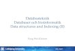 IDA / ADIT Databasteknik Databaser och bioinformatik Data structures and Indexing (II) Fang Wei-Kleiner