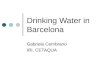 Drinking Water in Barcelona Gabriela Cembrano IRI, CETAQUA