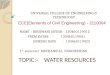 TOPIC:- WATER RESOURCES UNIVERSAL COLLEGE OF ENGINEERING & TECHNOLOGY NAME : BHOJWANI JAYESH - 130460119012 PREM KATAR 130460119041 JIGNESH DAVE - 130460119022