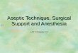 Aseptic Technique, Surgical Support and Anesthesia LAT Chapter 11
