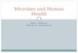 MRS. ASHLEY MEDICAL ASSISTANT Microbes and Human Health