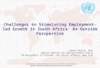 Challenges to Stimulating Employment-led Growth in South Africa: An Outside Perspective Hamid Rashid, Ph.D. Senior Adviser for Macroeconomic Policy UN